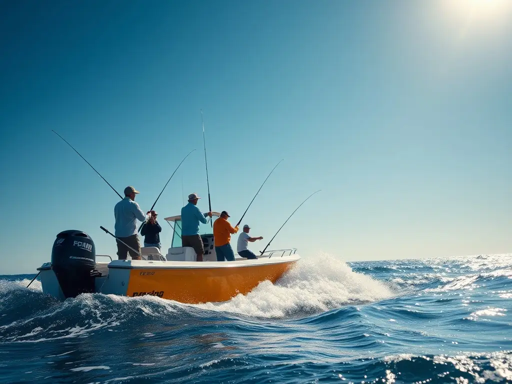 A picture of anglers participating in a competitive fishing tournament, showcasing their skills and sportsmanship while adhering to ethical angling guidelines.